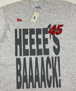 Vintage 90S Jordan He’S Back 45 Sweatshirt Pullover Hoodie Reprinted Gift For Bna Fans