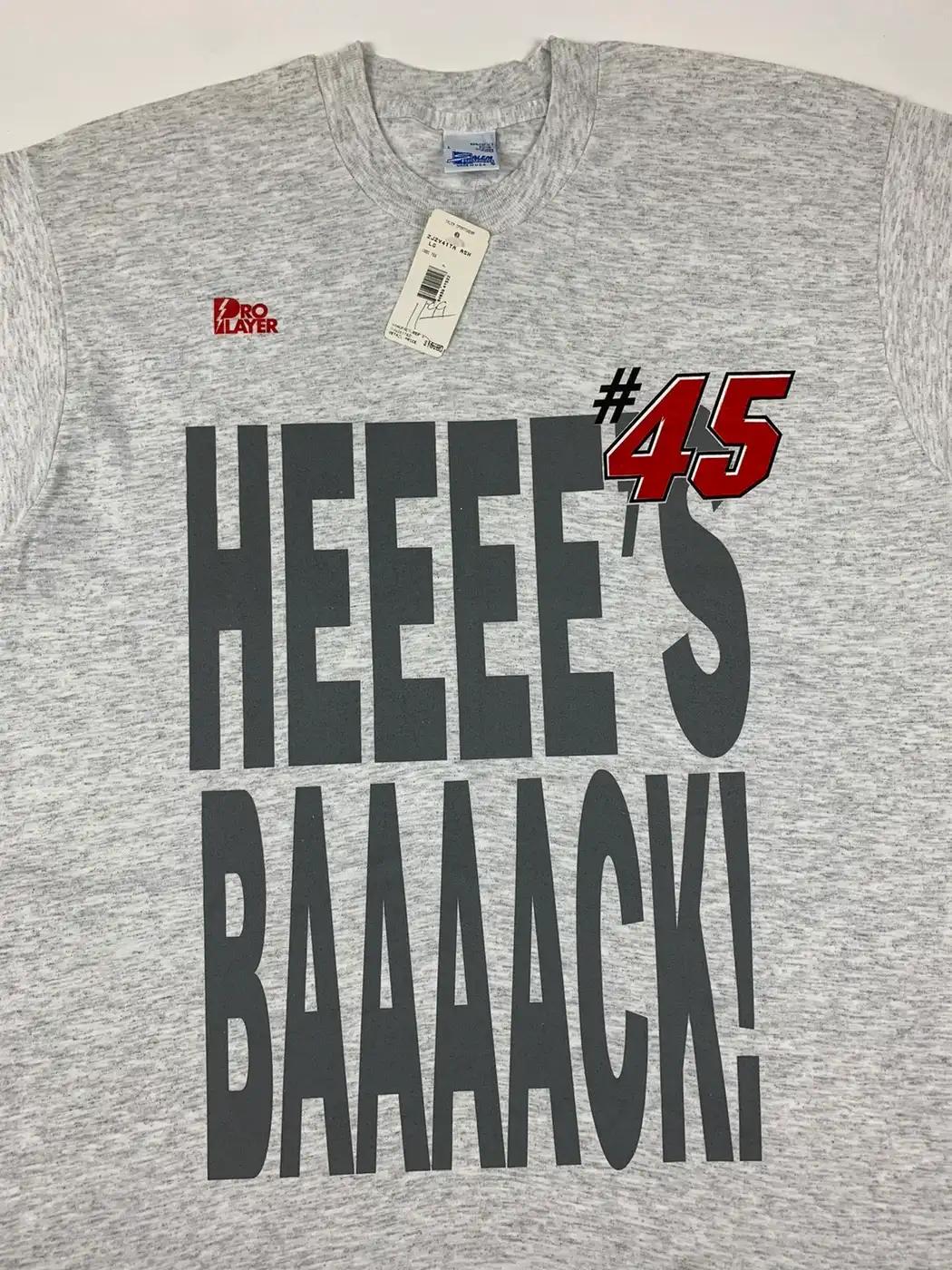 Vintage 90S Jordan He’S Back 45 Sweatshirt Pullover Hoodie Reprinted Gift For Bna Fans