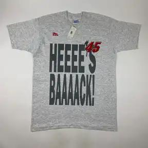 Vintage 90S Jordan He’S Back 45 Sweatshirt Pullover Hoodie Reprinted Gift For Bna Fans - Image 2