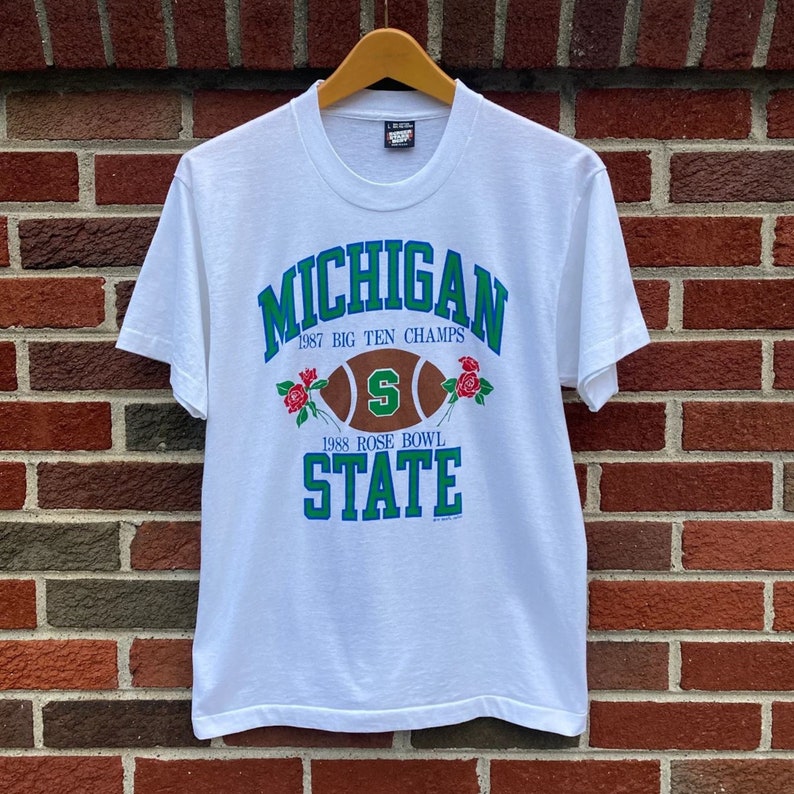 Vintage 90'S Michigan State Spartans Sweatshirt, 1988 Rose Bowl Champions Shirt, Michigan State University Shirt