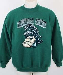 Vintage 90'S Michigan State Spartans Sweatshirt Featuring Classic Quote