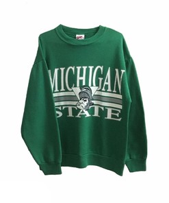 Vintage 90'S Michigan State Spartans Sweatshirt, Michigan State Football Shirt, Michigan State University Shirt