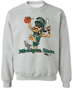 Vintage 90'S Michigan State Spartans Sweatshirt, Michigan State University Shirt Hoodie