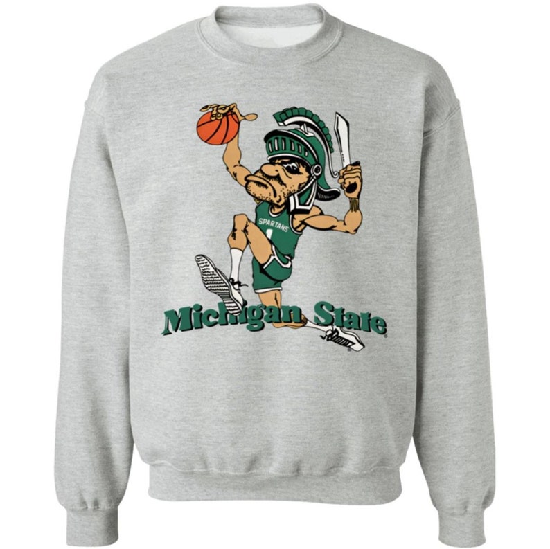 Vintage 90'S Michigan State Spartans Sweatshirt, Michigan State University Shirt Hoodie