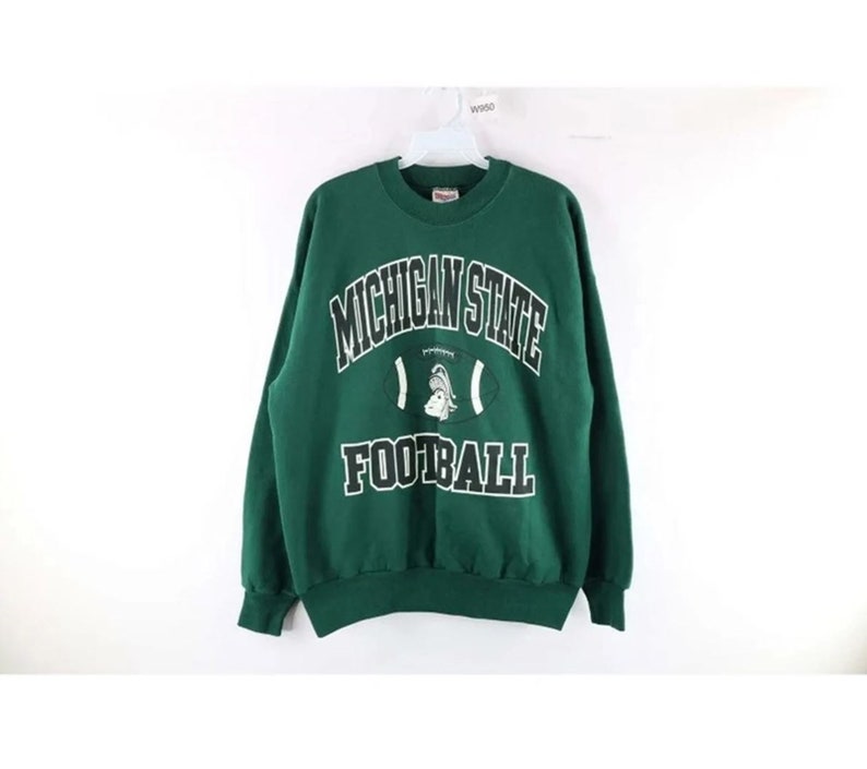 Vintage 90'S Michigan State Spartans Sweatshirt, Michigan State University Spartans Gifts For Fans