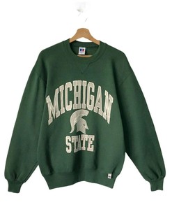 Vintage 90'S Michigan State Spartans Sweatshirt With University Logo, Michigan State University Shirt