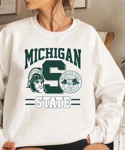 Vintage 90S Michigan State University Spartans Sweatshirt Hoodie Shirt, Retro Msu Apparel Gift