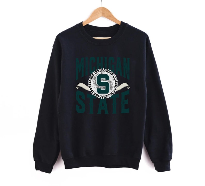 Vintage 90S Michigan University Sweatshirt Hoodie Shirt, Retro U Of M Apparel Gift - Image 2