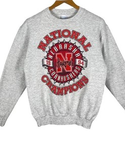 Vintage 90S Nebraska Cornhuskers Football Sweatshirt, University Of Nebraska State Sweatshirt Hoodie