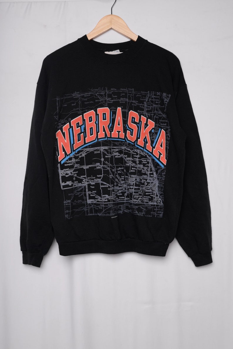 Vintage 90S Nebraska Cornhuskers Sweatshirt Nebraska Crewneck University Nebraska T-Shirt, Hoodie
