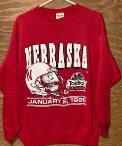 Vintage 90S Nebraska Football Sweatshirt Hoodie All Size,  University Of Nebraska Sweatshirt Gifts For Fans