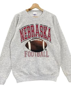 Vintage 90S Nebraska Football Sweatshirt Hoodie All Size, University Of Nebraska Sweatshirt Hoodie
