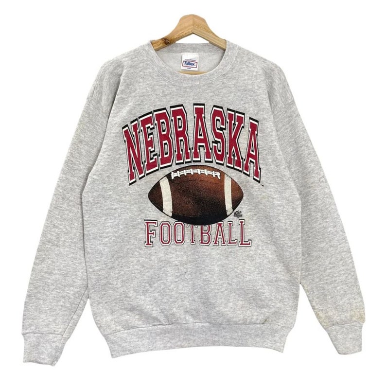 Vintage 90S Nebraska Football Sweatshirt Hoodie All Size, University Of Nebraska Sweatshirt Hoodie