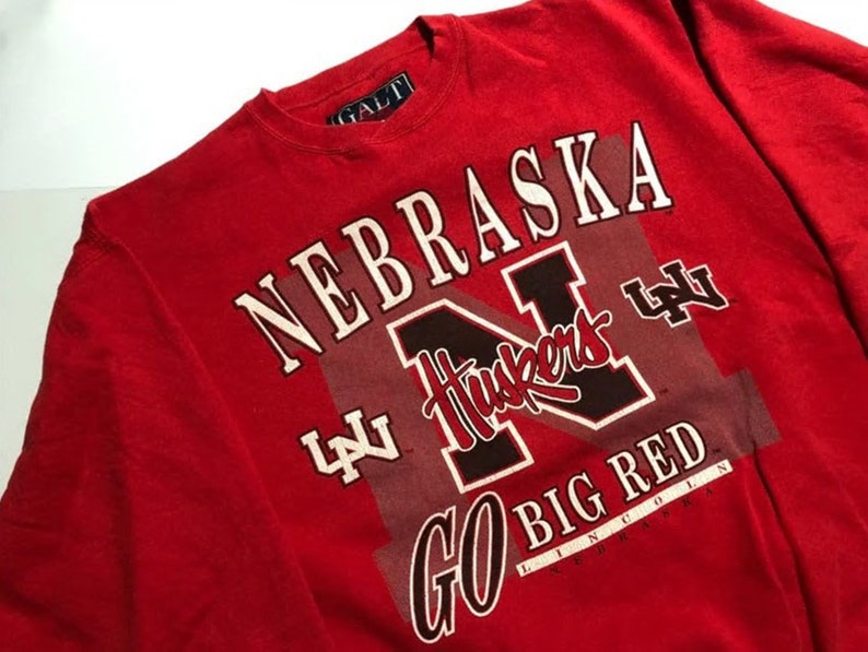 Vintage 90'S Nebraska Huskers Sweatshirt, 90S T-Shirt - Image 2