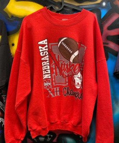 Vintage 90S Nebraska Huskers Sweatshirt, Nebraska Cornhuskers Fiesta Bowl Champion  Hoodie