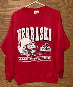 Vintage 90S Nebraska Huskers Sweatshirt, Nebraska Cornhuskers Fiesta Bowl Champion Sweatshirts
