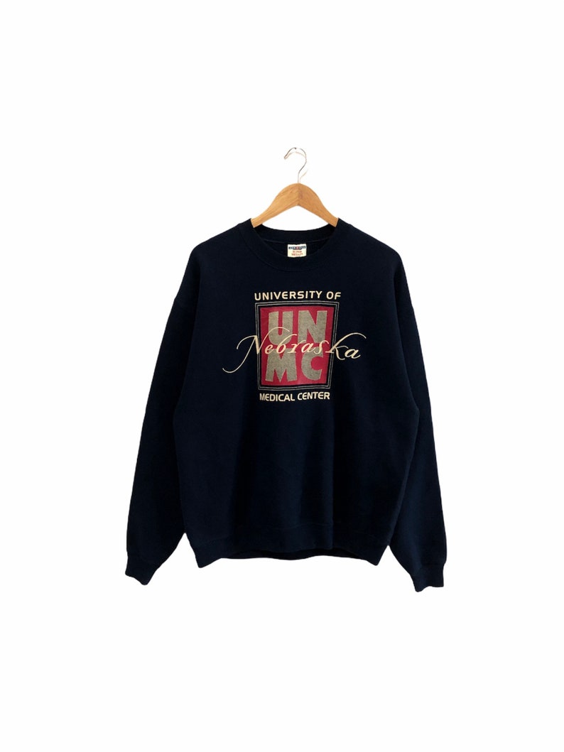 Vintage 90S Nebraska University Sweatshirt Nevraska University Crewneck Nebraska University Sweater