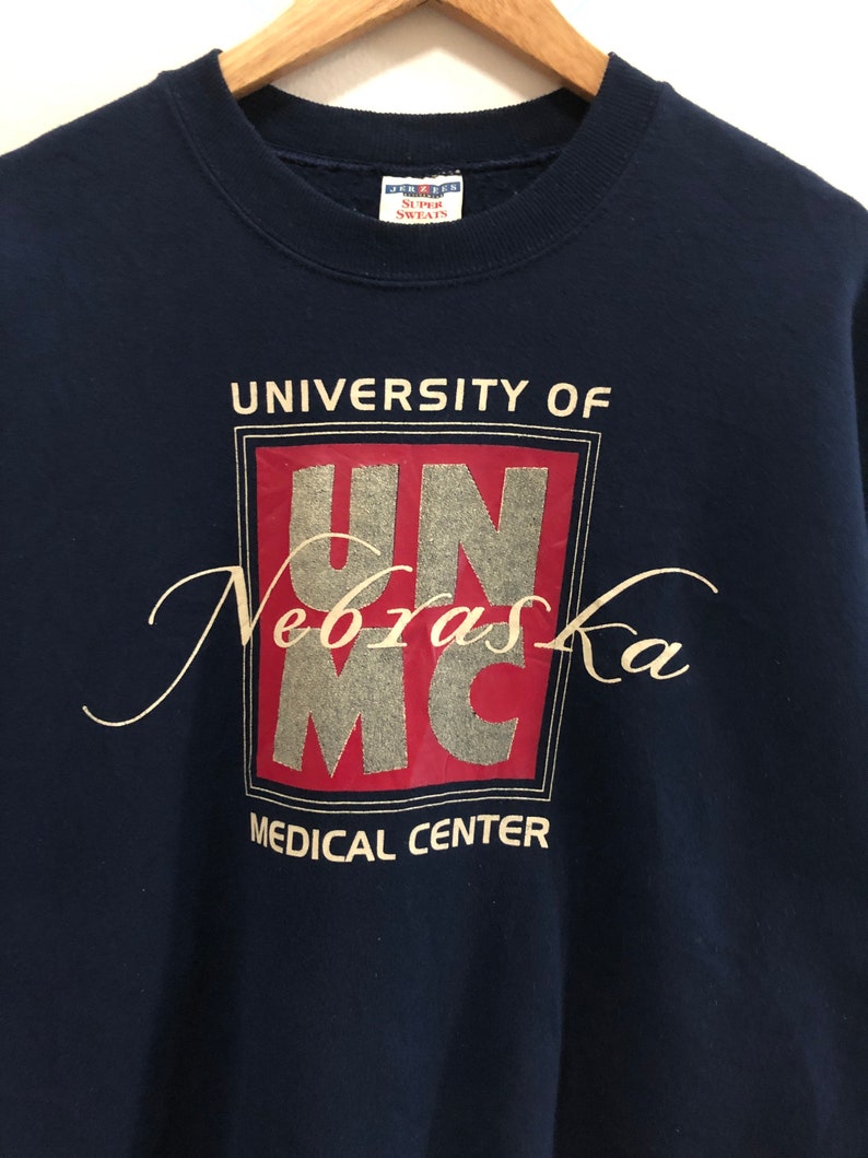 Vintage 90S Nebraska University Sweatshirt Nevraska University Crewneck Nebraska University Sweater - Image 3