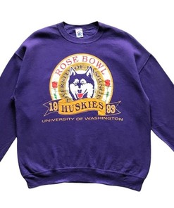 Vintage 90S Rose Bowl University Of Washington Huskies Crewneck Sweatshirt, 90S Shirt, Uw Huskies Hoodie