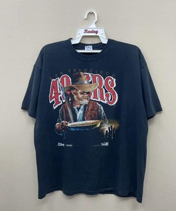 Vintage 90S San Francisco 49Ers Gold Miner Football T-Shirt Sweatshirt Gift For Beauty Beast Fans