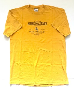 Vintage 90S Style Arizona State Yellow T-Shirt & Sweatshirt Full Size Gifts For Fans With Jerzees Tag