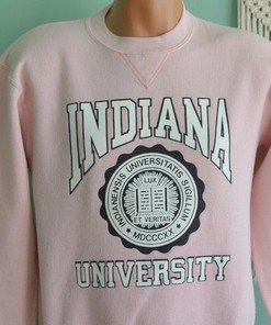 Vintage 90S Sweatshirt Indiana University Iu Hoosiers School Seal Pullover