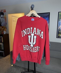 Vintage 90S University Of Indiana Hoosiers Crewneck Sweatshirt Hoodies
