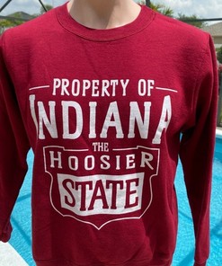 Vintage 90S University Of Indiana Hoosiers Crewneck Sweatshirt, Indiana  Football Gift For Fans