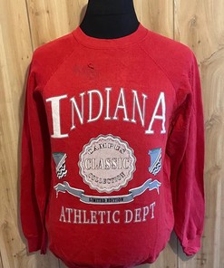 Vintage 90S University Of Indiana Hoosiers Crewneck Sweatshirt, Indiana  Football Gift For Fans Gifts For Ncaa Fans