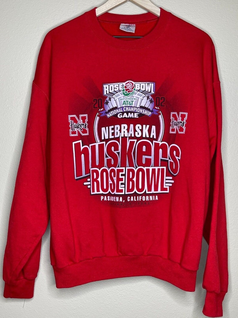 Vintage 90S University Of Nebraska Huskers National Champs Sweatshirt, Ncaa Shirt, Nebraska T-Shirt