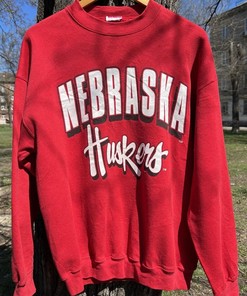 Vintage 90S University Of Nebraska Huskers National Champs Sweatshirt, Nebraska Ncaa Football Shirt Gifts For Ncaa Fans