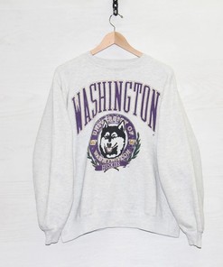 Vintage 90S University Of Washington Huskies Crewneck Sweatshirt
