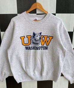 Vintage 90S University Of Washington Huskies Sweatshirt, Vintage Sweatshirt, Uw Huskies Hoodie