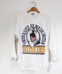 Vintage 90S University Of Washington Huskies Sweatshirt, Washington Huskies Tide Shirt