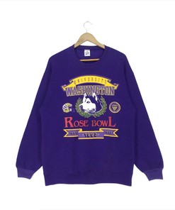 Vintage 90’S University Washington Rose Bowl Sweatshirt Spellout Big Logo Pullover, Ncaa Washington Shirts