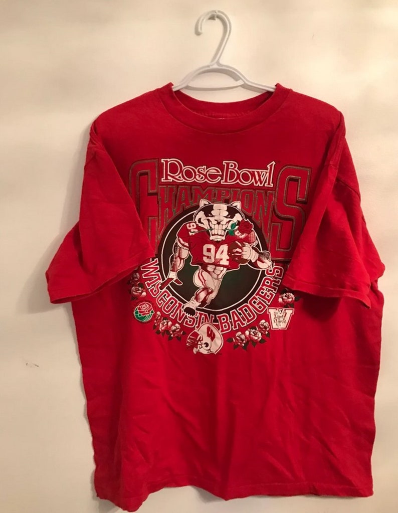 Vintage 90s Wisconsin Badgers Rose Bowl T-Shirt or Sweatshirt - Show Your NCAA Fan Pride