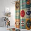 Vintage Advertising Shower Curtain Set with Rustic Bath Decor