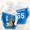 Vintage All Over Print 3D Hoodie for Los Angeles Chargers Fans with Custom Sport Design