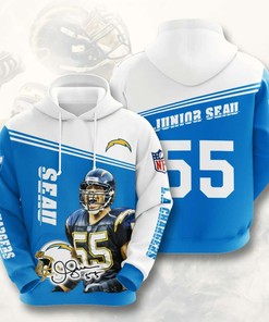 Vintage All Over Print 3D Hoodie for Los Angeles Chargers Fans with Custom Sport Design