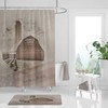 Vintage American Farm Shower Curtain, Farmhouse Chic Design with Quotes, Ideal for Patriot