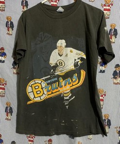 Vintage Boston Bruins Distressed T-Shirt Sweatshirt Pullover Hoodie Reprinted Full Color Full Size