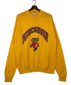 Vintage Bucky Badger Sweatshirt from the 1990s, Wisconsin Travel Gift, University Student Gift