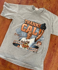 Vintage Cal Ripken Retirement T-Shirt 1981, 2001 Baseball Baltimore Orioles Fans