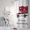 Vintage Camper Shower Curtain with Custom Bath Accessories