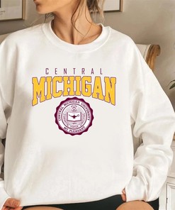 Vintage Central Michigan University Cmu Sweatshirt Hoodie Shirt, Retro Cmu Apparel Gift