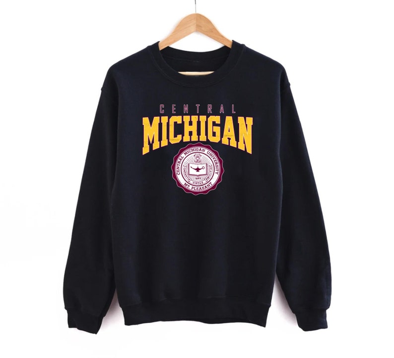 Vintage Central Michigan University Cmu Sweatshirt Hoodie Shirt, Retro Cmu Apparel Gift - Image 3