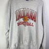 Vintage Champion Indiana Basketball Crewneck Sweatshirt, Iu Hoosiers Shirt For Ncaa Fans