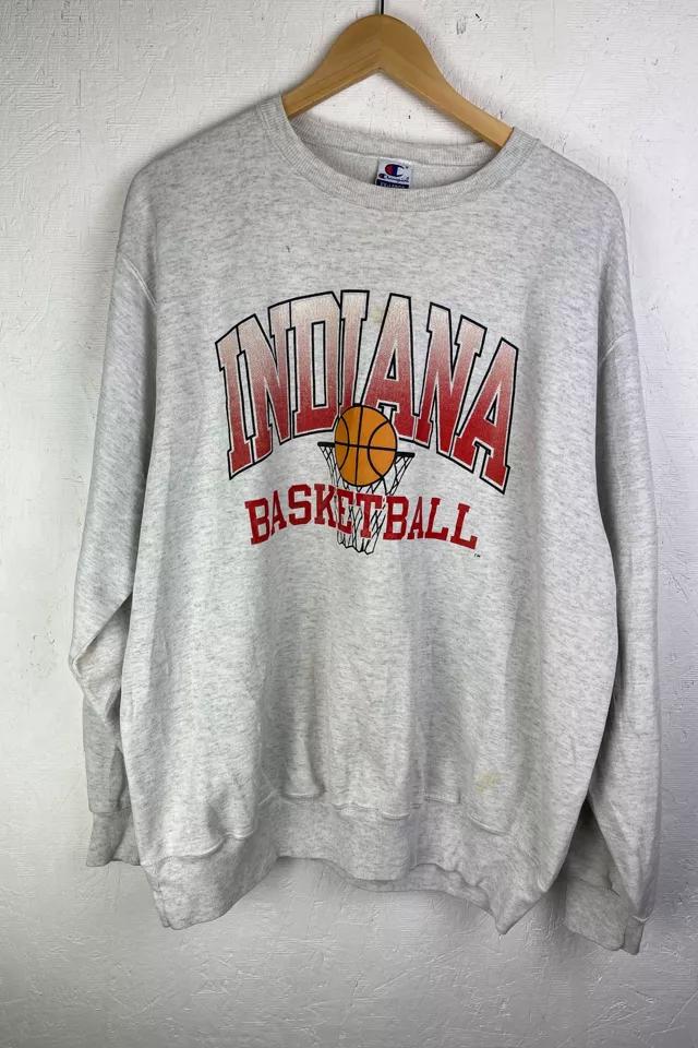 Vintage Champion Indiana Basketball Crewneck Sweatshirt, Iu Hoosiers Shirt For Ncaa Fans