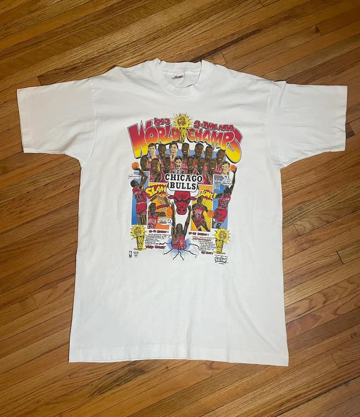 Vintage Chicago Bulls Champions Comic Series Sweatshirt Pullover Hoodie Reprinted Gift For Bna Fans