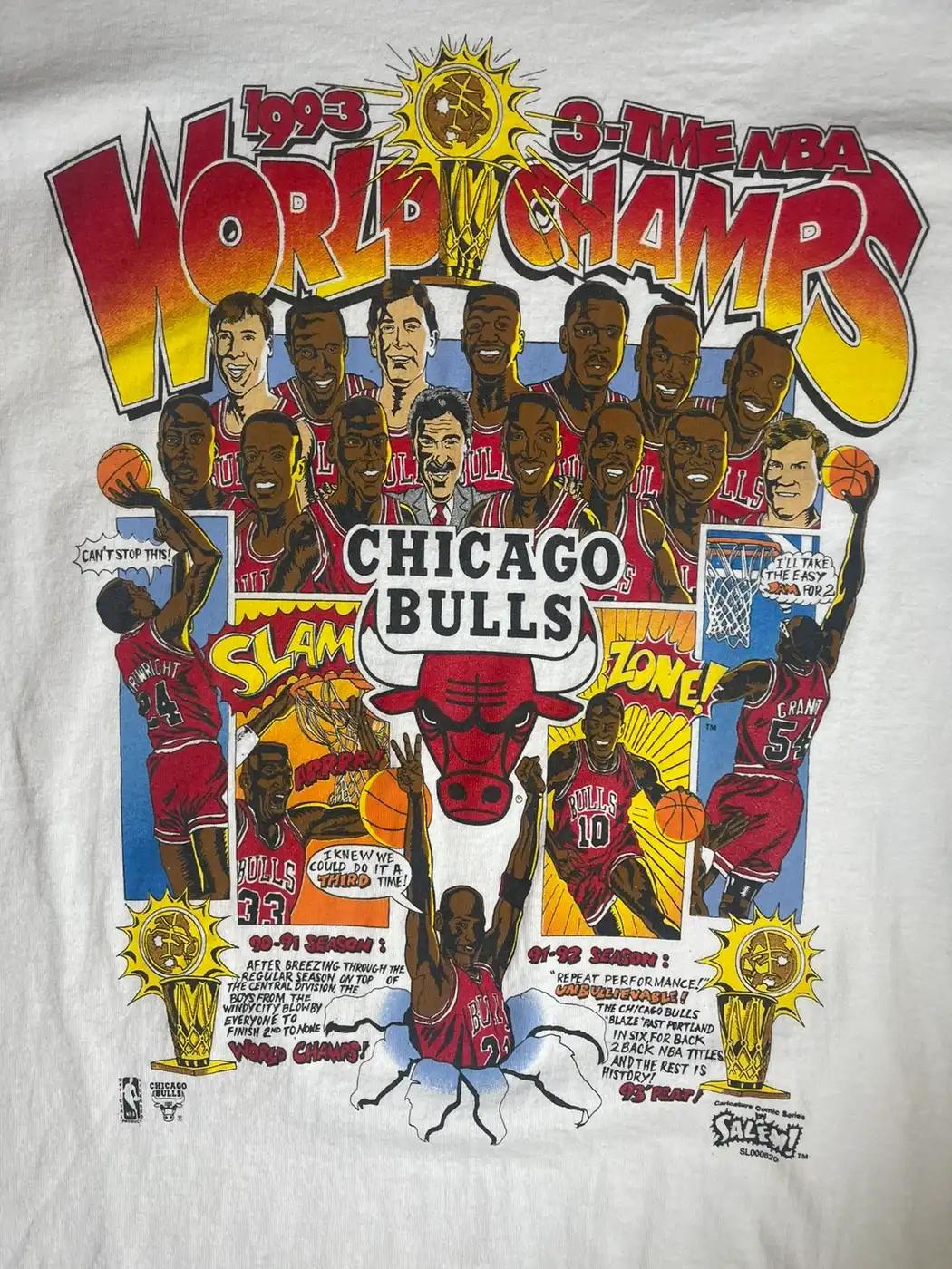 Vintage Chicago Bulls Champions Comic Series Sweatshirt Pullover Hoodie Reprinted Gift For Bna Fans - Image 2